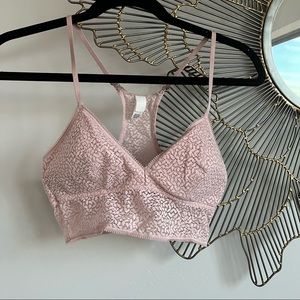 DKNY pink purple mauve lace bralette
